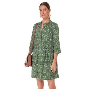 Tuckernuck Royal Shirt Dress in Green Cheetah Print